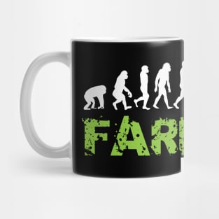 Evolution of a farmer - Funny tractor farming gift Mug